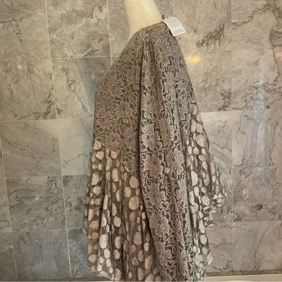 Belle France Lace Overlay Layered Top - Picture 6 of 9